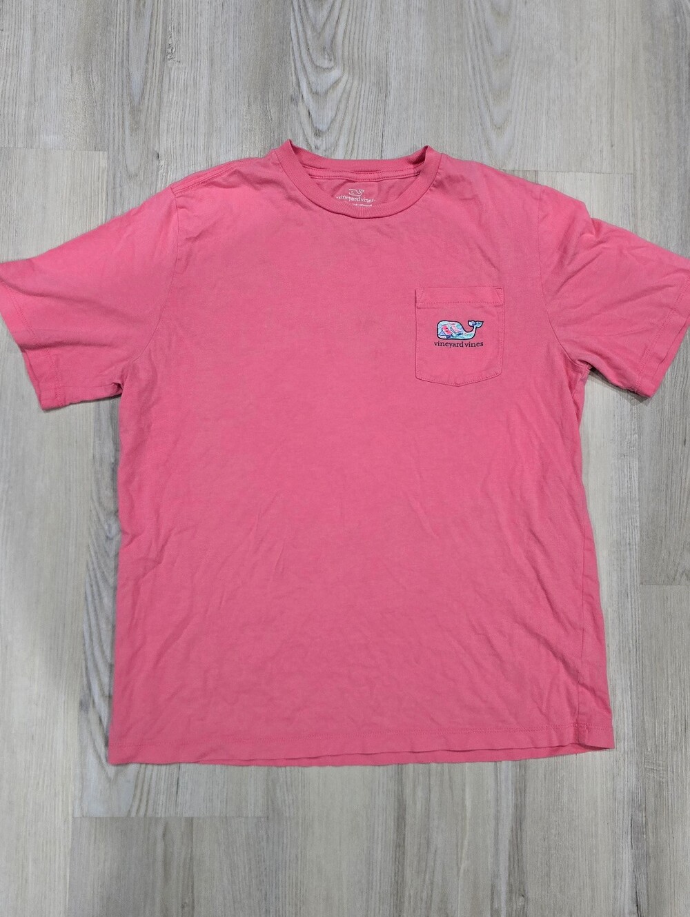 Vineyard Vines Girls Pink Beach Theme Whale Tshirt Size XL